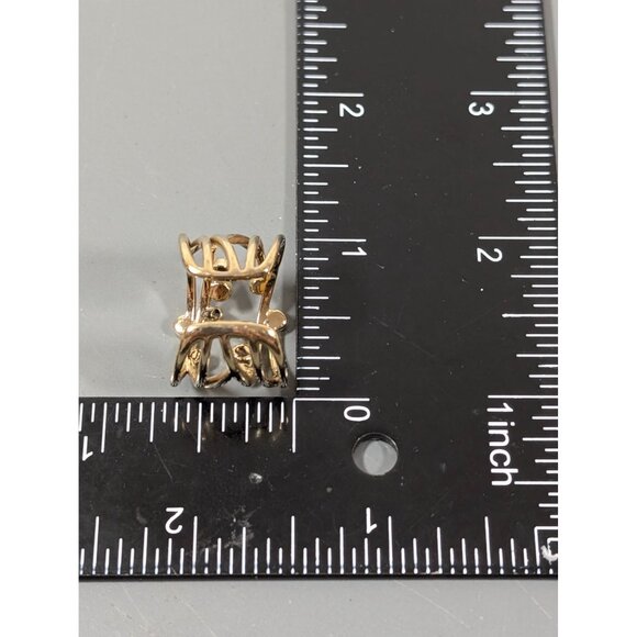 Stella & Dot Gold Tone Ring Celestial Sparkle Criss Cross Rhinestone Size 7 - Picture 8 of 8